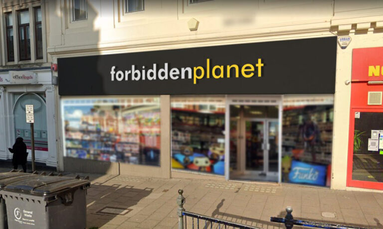 Forbidden planet shop mock up brighton