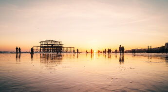 Brighton west pier sunset
