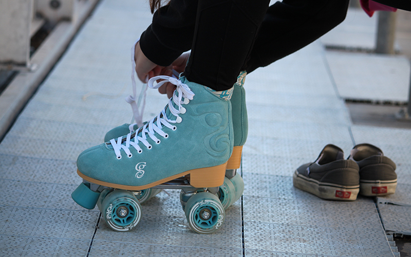 Blue roller skates -brighton