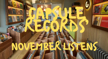 capsule records hove with text over